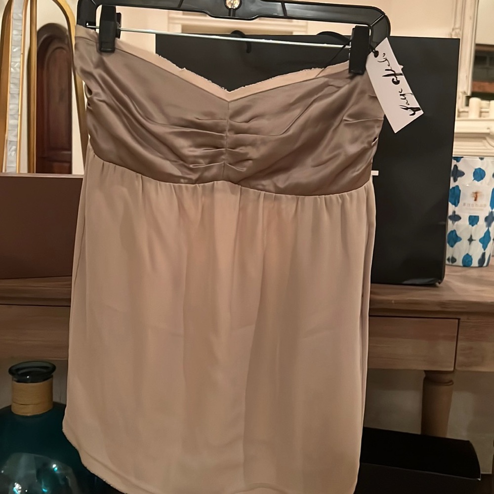 Strapless silk Yaya Aflalo top